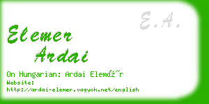 elemer ardai business card